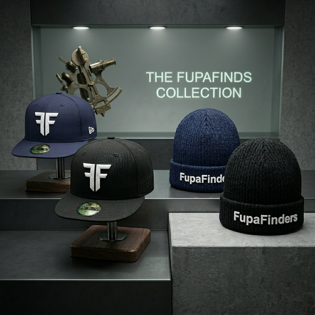 Fupafinders black and gold merch design